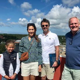 Kronprins Frederik og Kronprinsesse Mary og Princesse Isabelle på besøg i Thorvald Hansens Tårn sommeren 2019